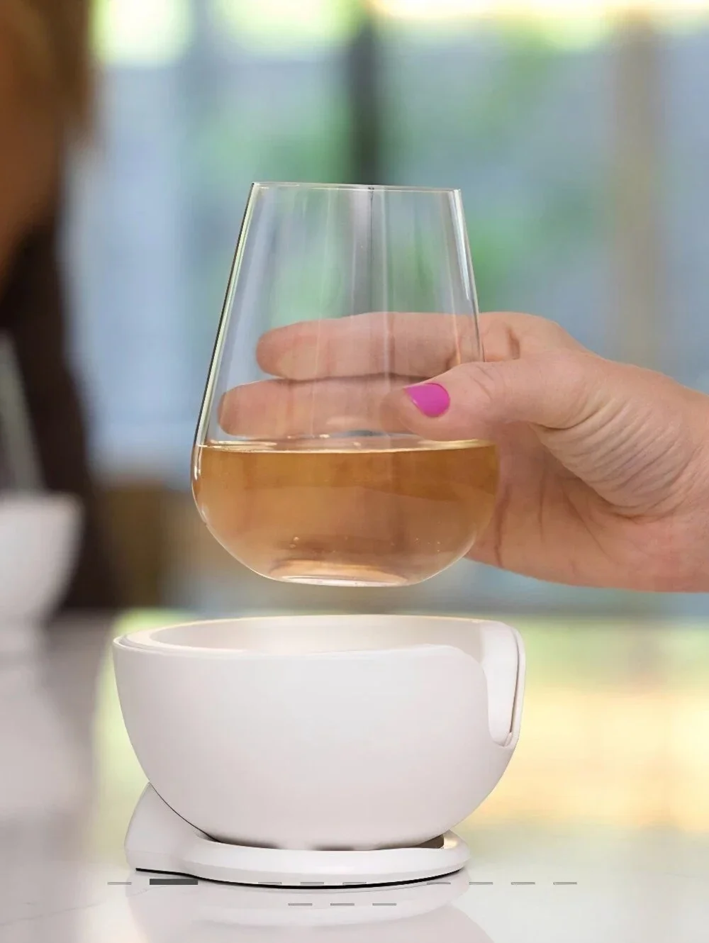 NEW VoChill Stemless Wine Chiller Quartz + Selects Universal Wine Glass NIB